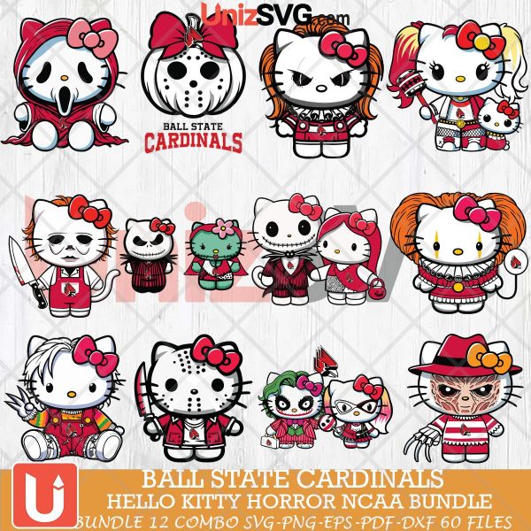 Ball State Cardinals Hello Kitty Horror NCAA bundle 12