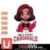 Ball State Cardinals Fan Girl Pretty