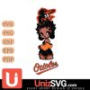 Baltimore Orioles Betty Boop Black Fan Girl