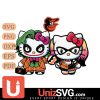 Baltimore Orioles Hello Kitty Joker x Harley Quinn Horror