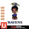 Baltimore Ravens Betty Boop Black Fan Girl