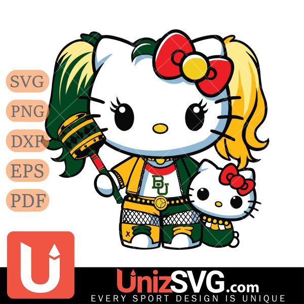 Baylor Bears Hello Kitty Harley Quinn Horror