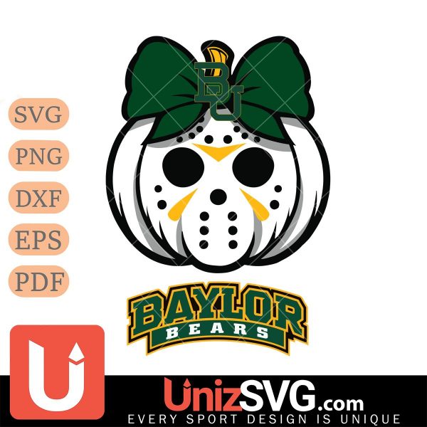 Baylor Bears Hello Kitty Jason Voorhees pumpkin Horror