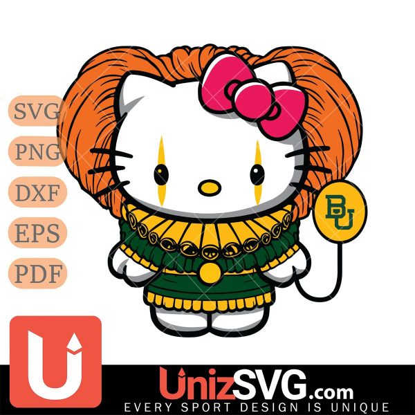 Baylor Bears Hello Kitty Pennywise Horror