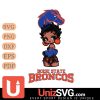 Boise State Broncos Betty Boop Black Fan Girl