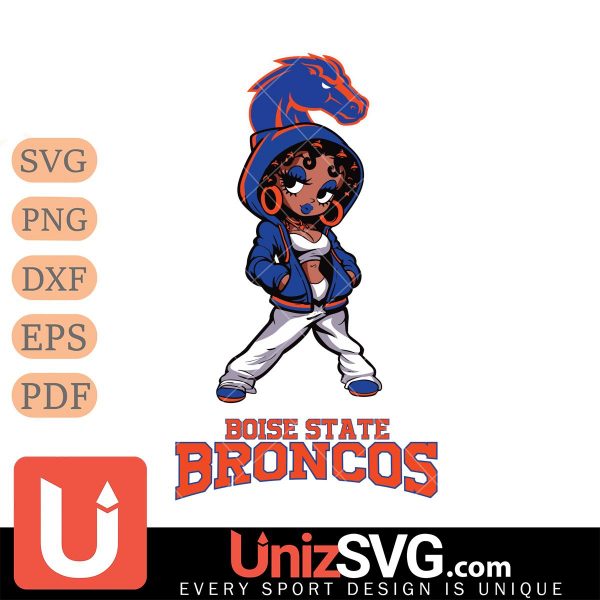 Boise State Broncos Betty Boop Fan Girl