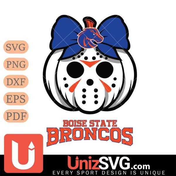 Boise State Broncos Hello Kitty Jason Voorhees pumpkin Horror