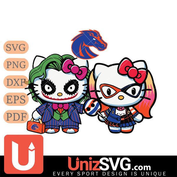 Boise State Broncos Hello Kitty Joker x Harley Quinn Horror