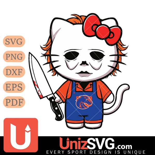 Boise State Broncos Hello Kitty Michael Myers Horror