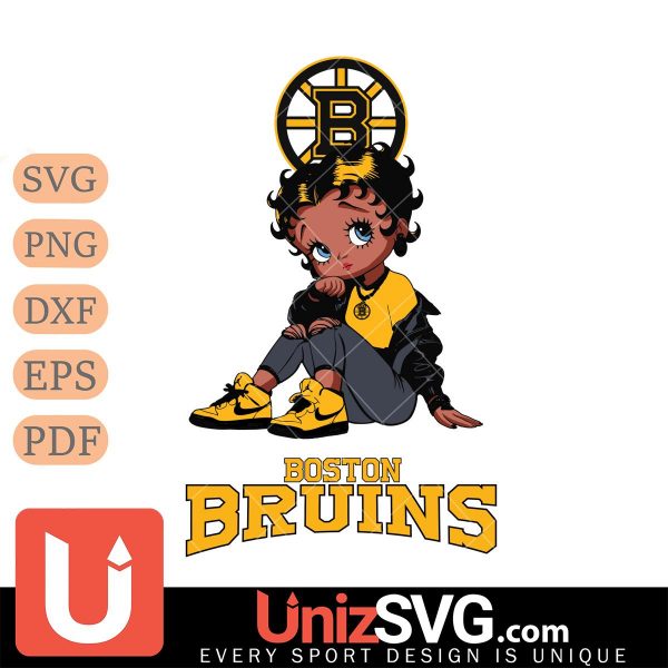 Boston Bruins Betty Boop Black