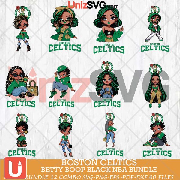 Boston Celtics Betty Boop Black NBA bundle 12