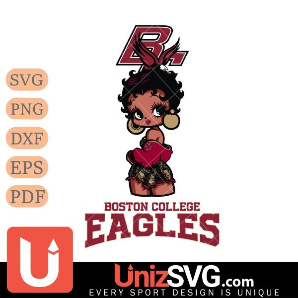 Boston College Eagles Betty Boop Black Fan Girl