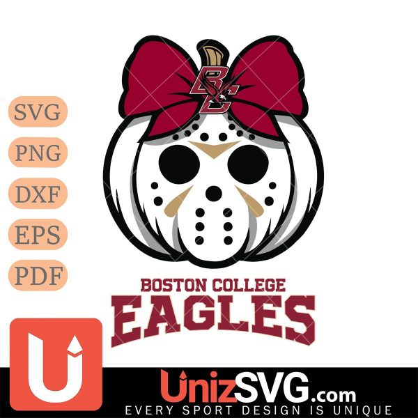 Boston College Eagles Hello Kitty Jason Voorhees pumpkin Horror