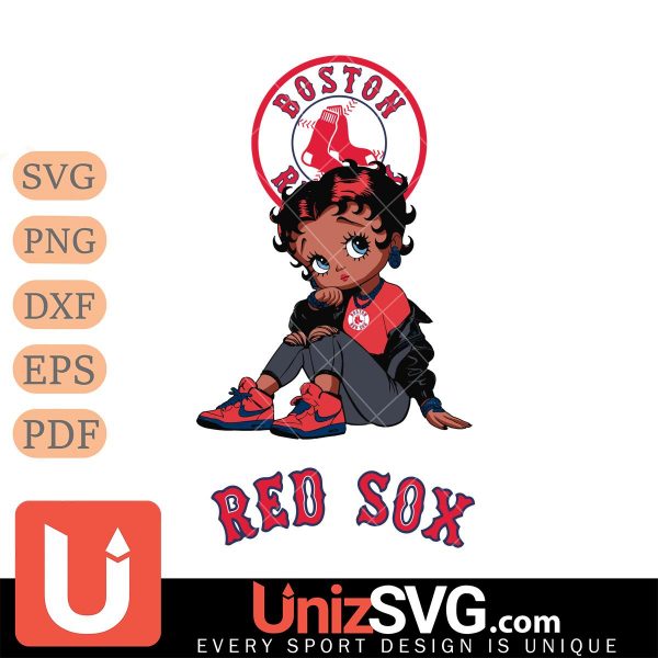 Boston Red Sox Betty Boop Black