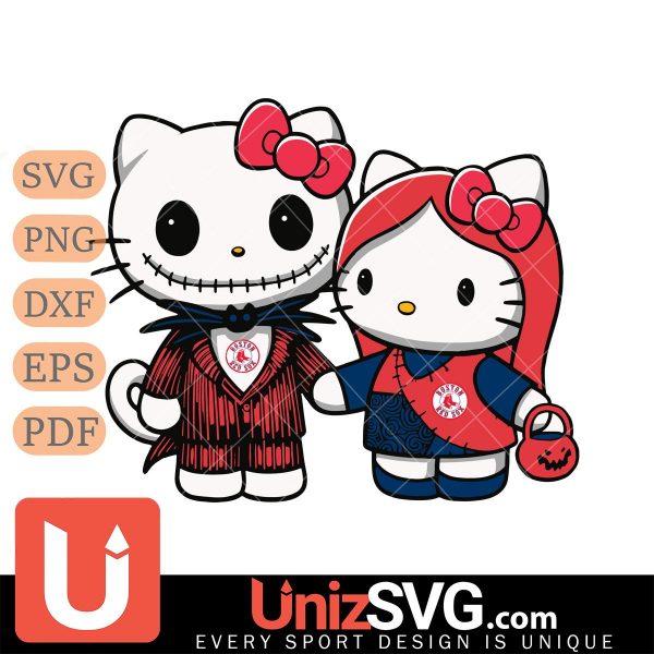 Boston Red Sox Hello Kitty Skellington & Sally Horror