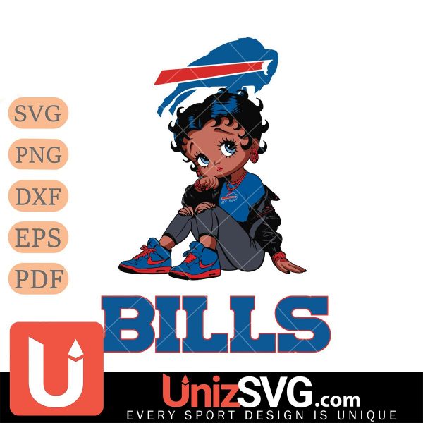 Buffalo Bills Betty Boop Black