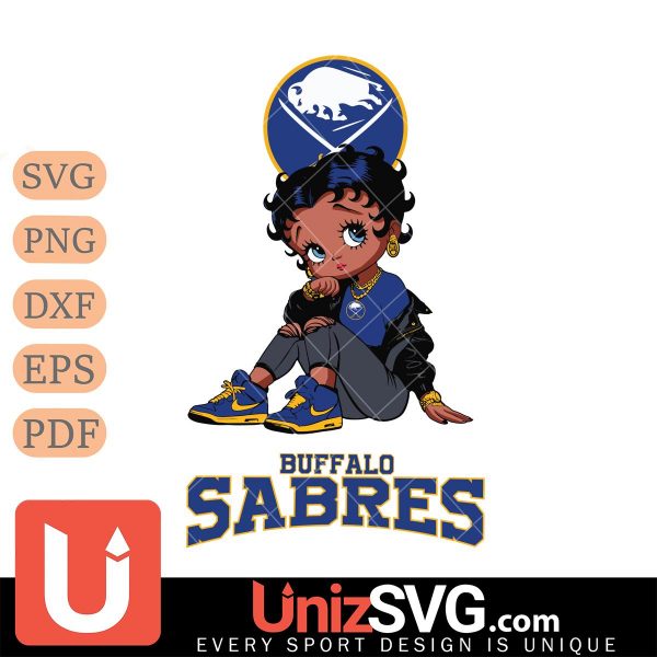 Buffalo Sabres Betty Boop Black