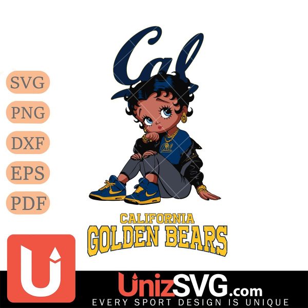 California Golden Bears Betty Boop Black