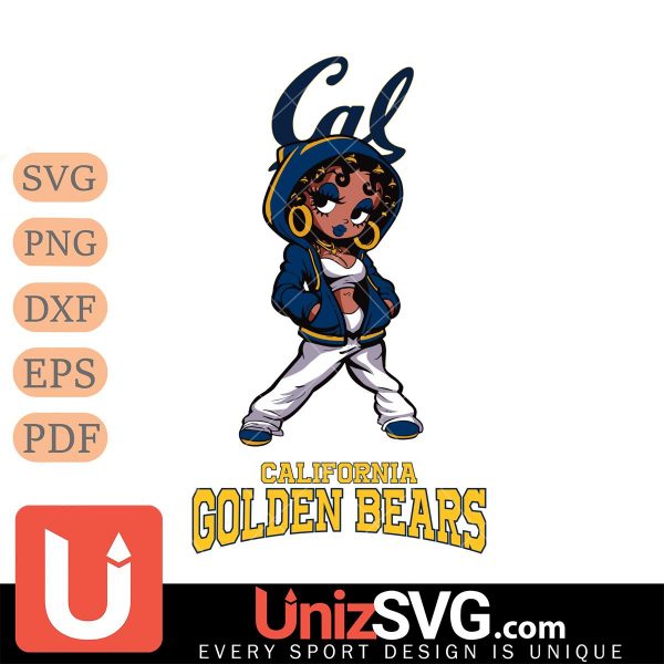 California Golden Bears Betty Boop Fan Girl