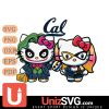 California Golden Bears Hello Kitty Joker x Harley Quinn Horror