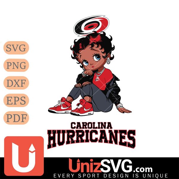 Carolina Hurricanes Betty Boop Black