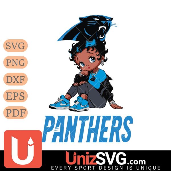 Carolina Panthers Betty Boop Black