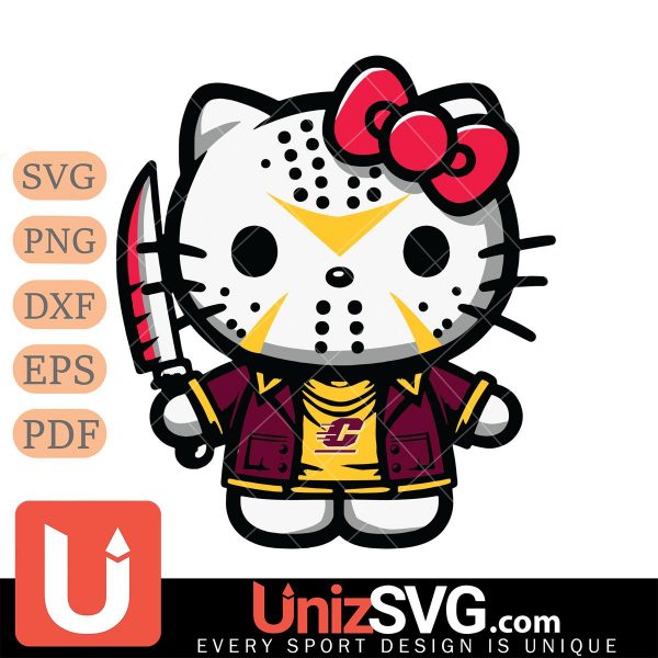 Central Michigan Chippewas Hello Kitty Jason Voorhees Horror