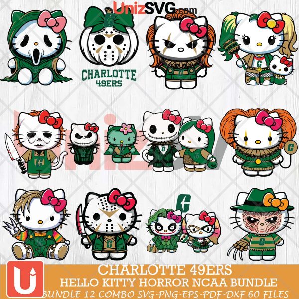 Charlotte 49ers Hello Kitty Horror NCAA bundle 12