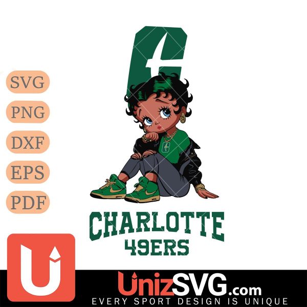 Charlotte 49ers Betty Boop Black