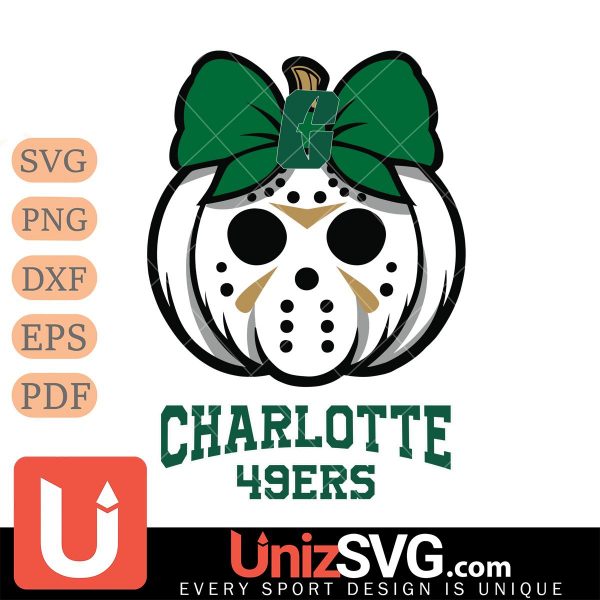 Charlotte 49ers Hello Kitty Jason Voorhees pumpkin Horror