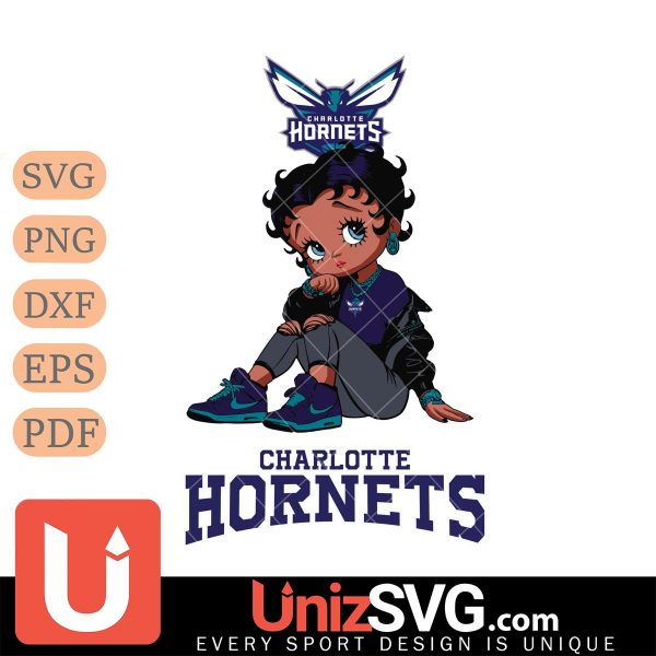 Charlotte Hornets Betty Boop Black