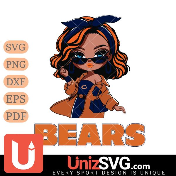 Chicago Bears Fan Girl Black Disney