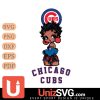 Chicago Cubs Betty Boop Black Fan Girl