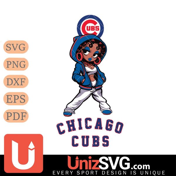 Chicago Cubs Betty Boop Fan Girl