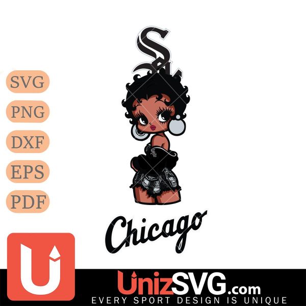 Chicago White Sox Betty Boop Black Fan Girl