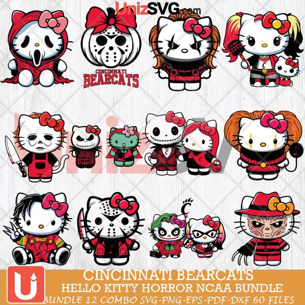 Cincinnati Bearcats Hello Kitty Horror NCAA bundle 12