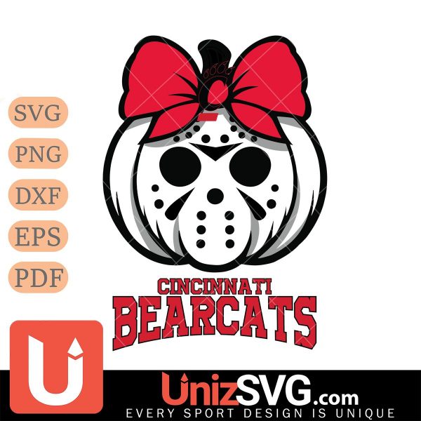 Cincinnati Bearcats Hello Kitty Jason Voorhees pumpkin Horror