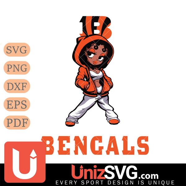 Cincinnati Bengals Betty Boop Fan Girl