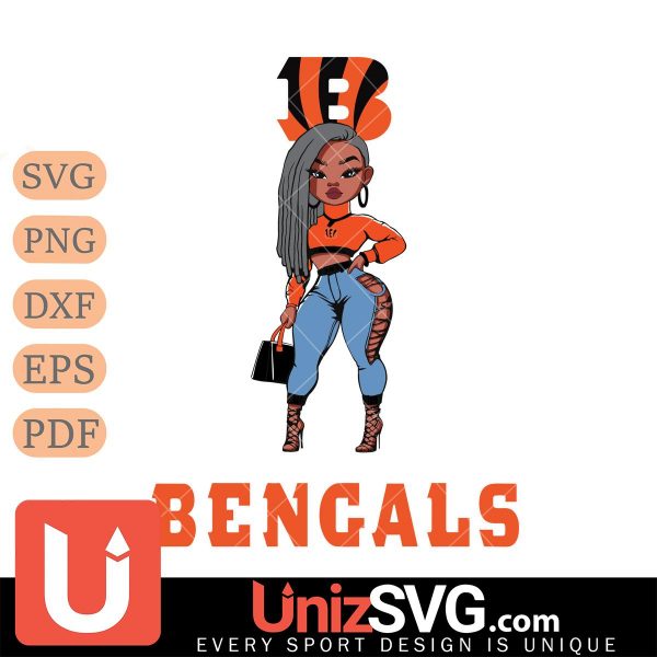 Cincinnati Bengals Fan Girl Black