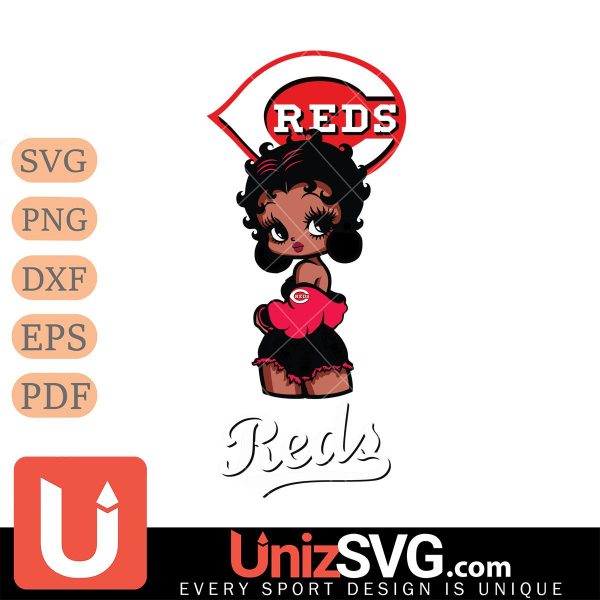 Cincinnati Reds Betty Boop Black Fan Girl