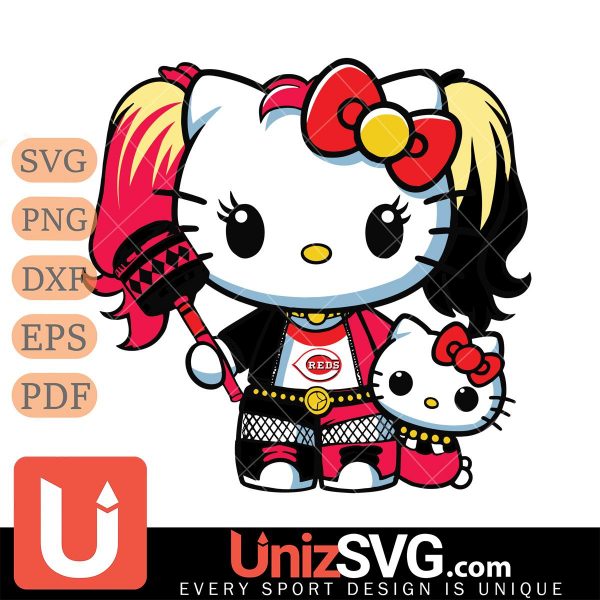 Cincinnati Reds Hello Kitty Harley Quinn Horror