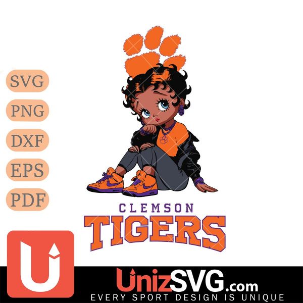 Clemson Tigers Betty Boop Black