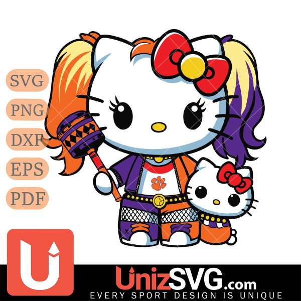 Clemson Tigers Hello Kitty Harley Quinn Horror