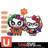 Clemson Tigers Hello Kitty Joker x Harley Quinn Horror