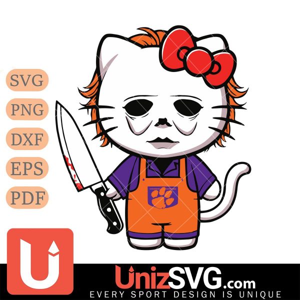 Clemson Tigers Hello Kitty Michael Myers Horror