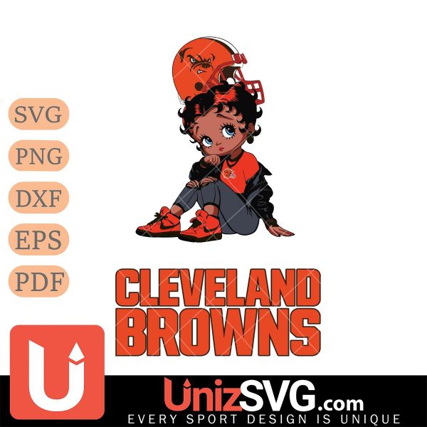 Cleveland Browns Betty Boop Black