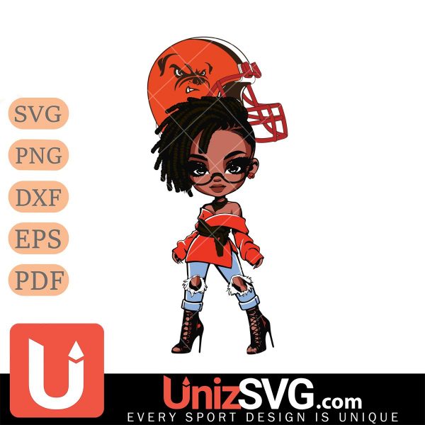 Cleveland Browns Betty Boop Fan Girl black