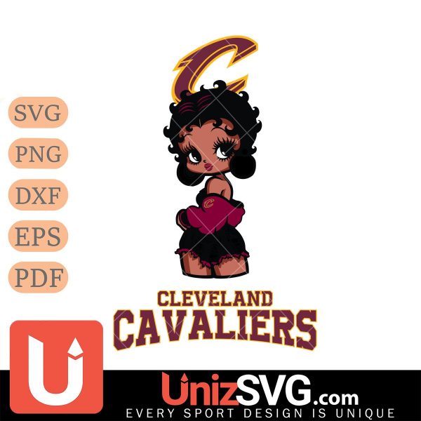 Cleveland Cavaliers Betty Boop Black Fan Girl