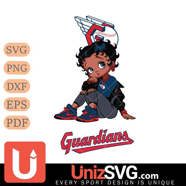 Cleveland Guardians Betty Boop Black