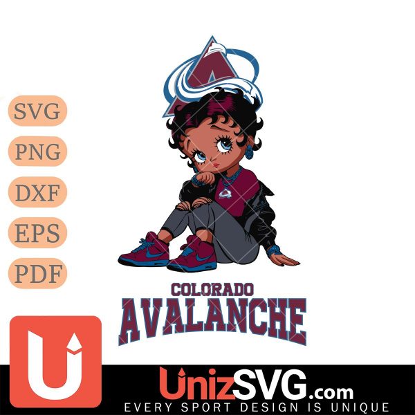 Colorado Avalanche Betty Boop Black